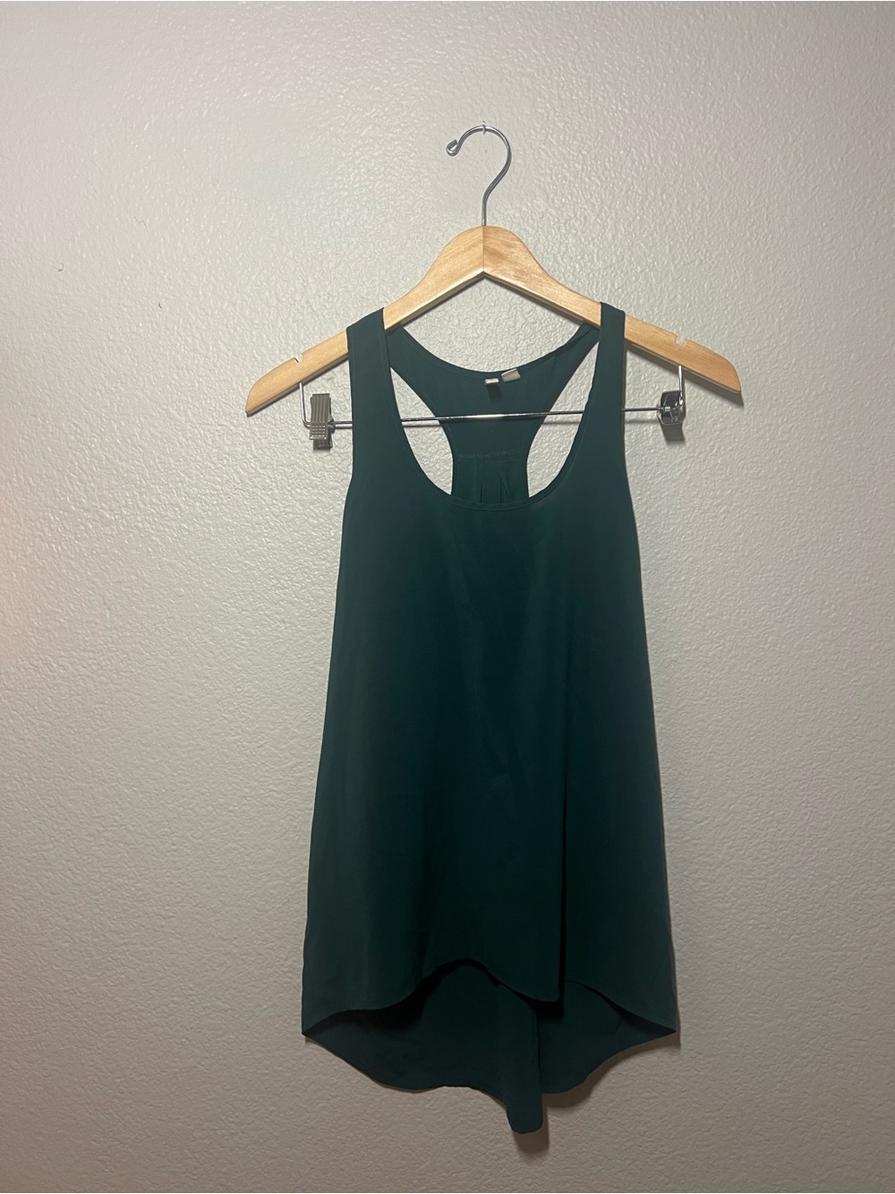 Frenchi Racerback High-Low Tunic Tank Top Green Size Small
